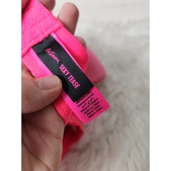 La Senza Womens Bra Sexy Tease Polish Contour‎ Floral Lace Pink Size 38DD - Picture 3 of 4